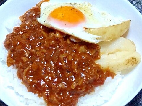 叩きこま切れ肉でキーマハヤシライス